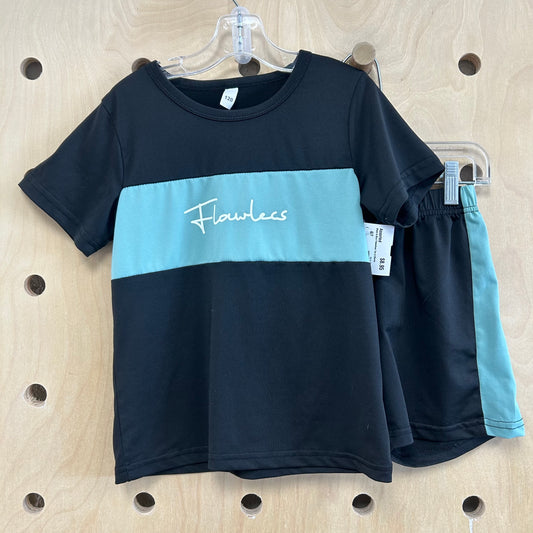 Black & Blue Flawless Tee & Shorts