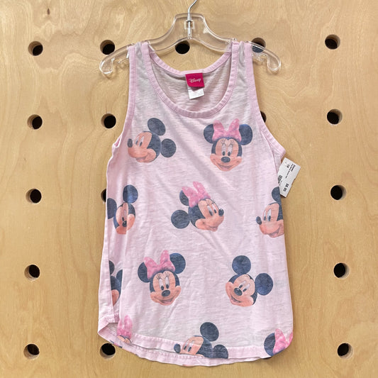 Pink Minnie Burnout Tank