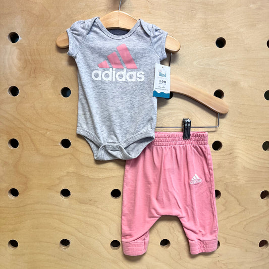 Grey & Pink Logo Outfit