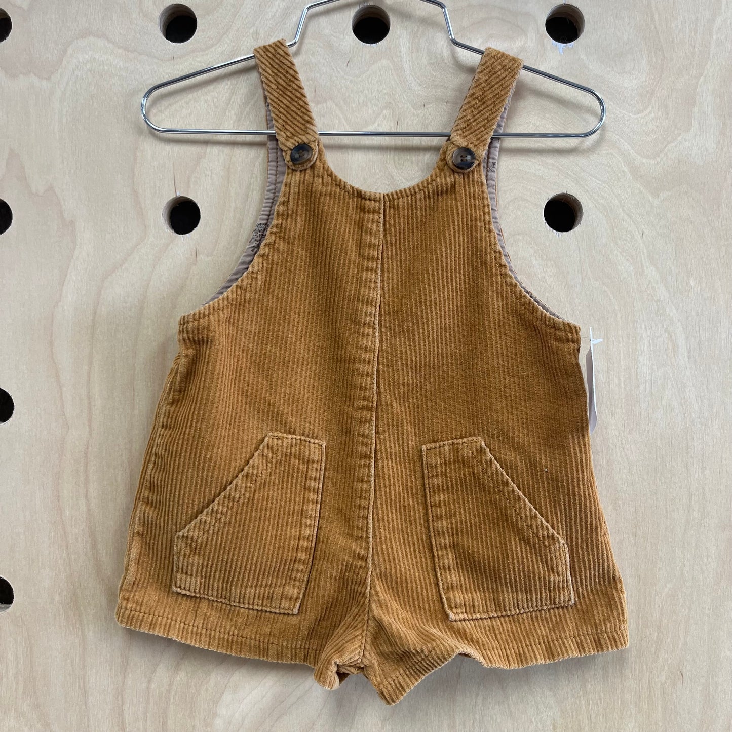Golden Brown Ribbed Shortalls