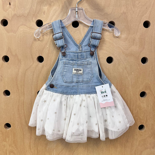 Gold Stars Tulle + Denim Skirtall