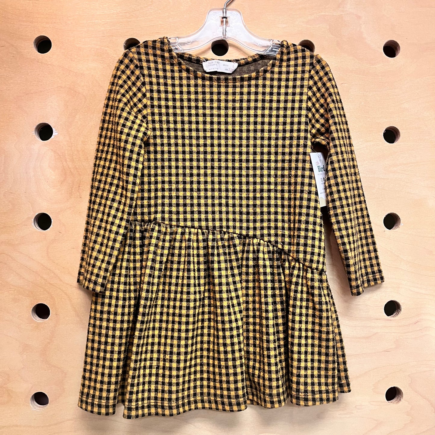 Yellow & Black Gingham Dress