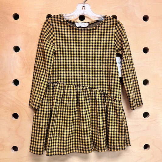 Yellow & Black Gingham Dress