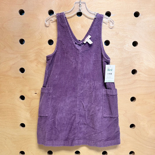 Purple Cord Pocket Dress