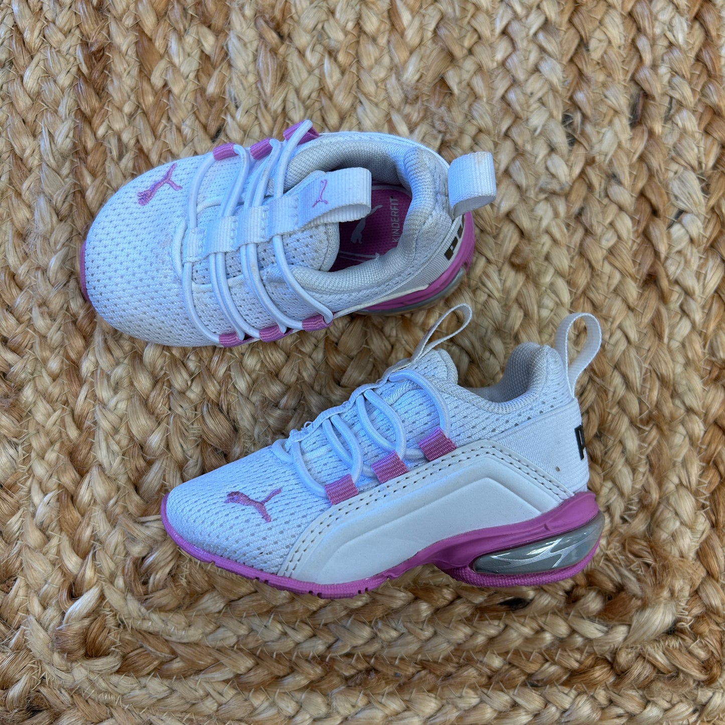 White/Magenta Sneakers