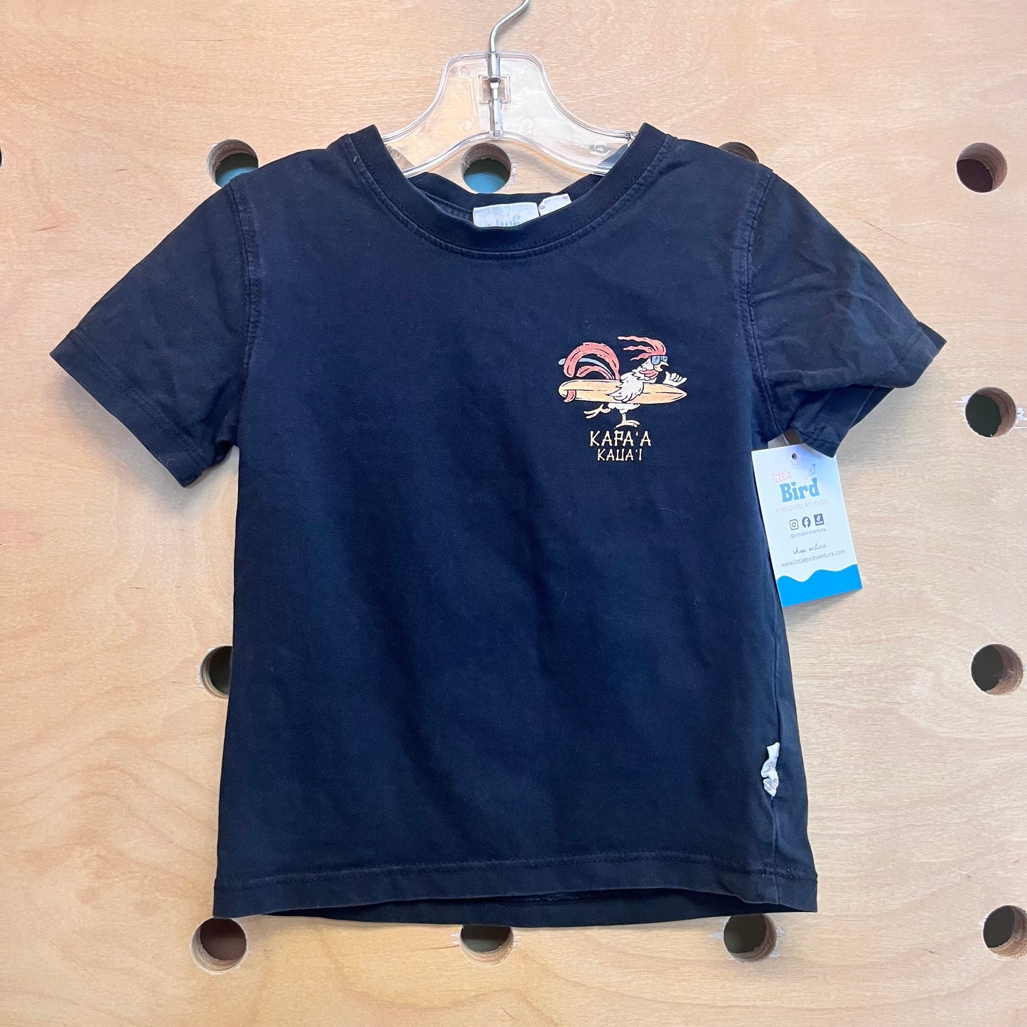 Black "Kapa'a Kaua'i" Cotton Tee