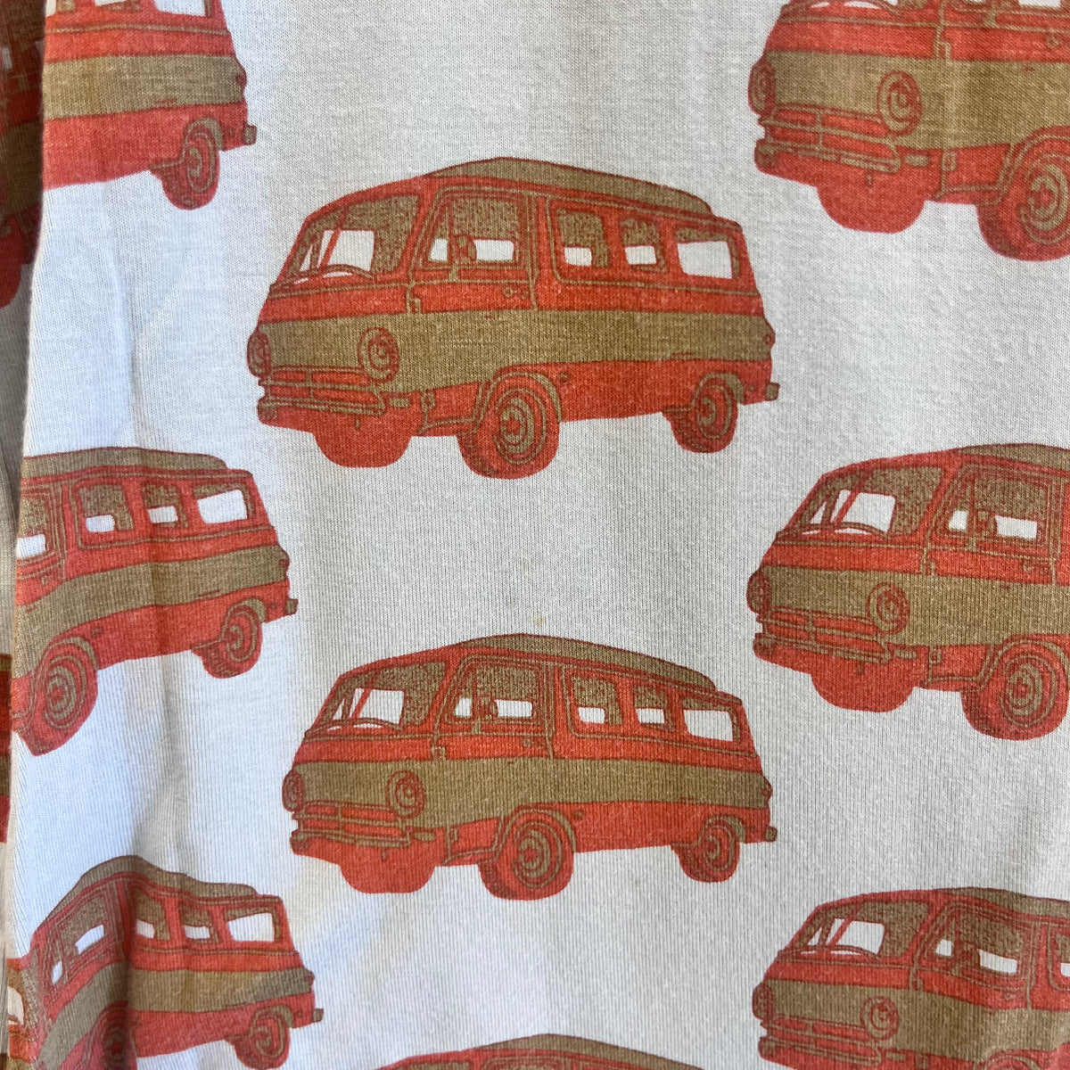 Aqua/Orange Bamboo VW Bus Tee