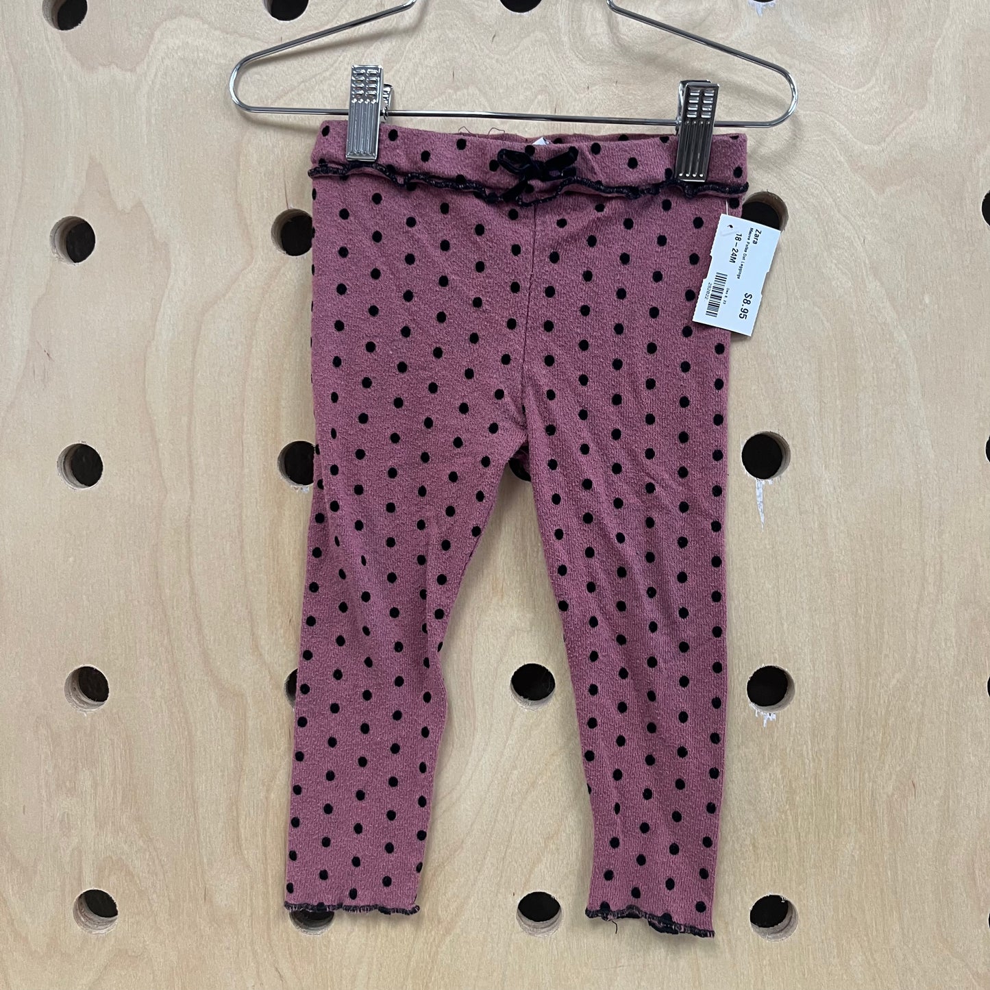 Mauve Polka Dot Leggings