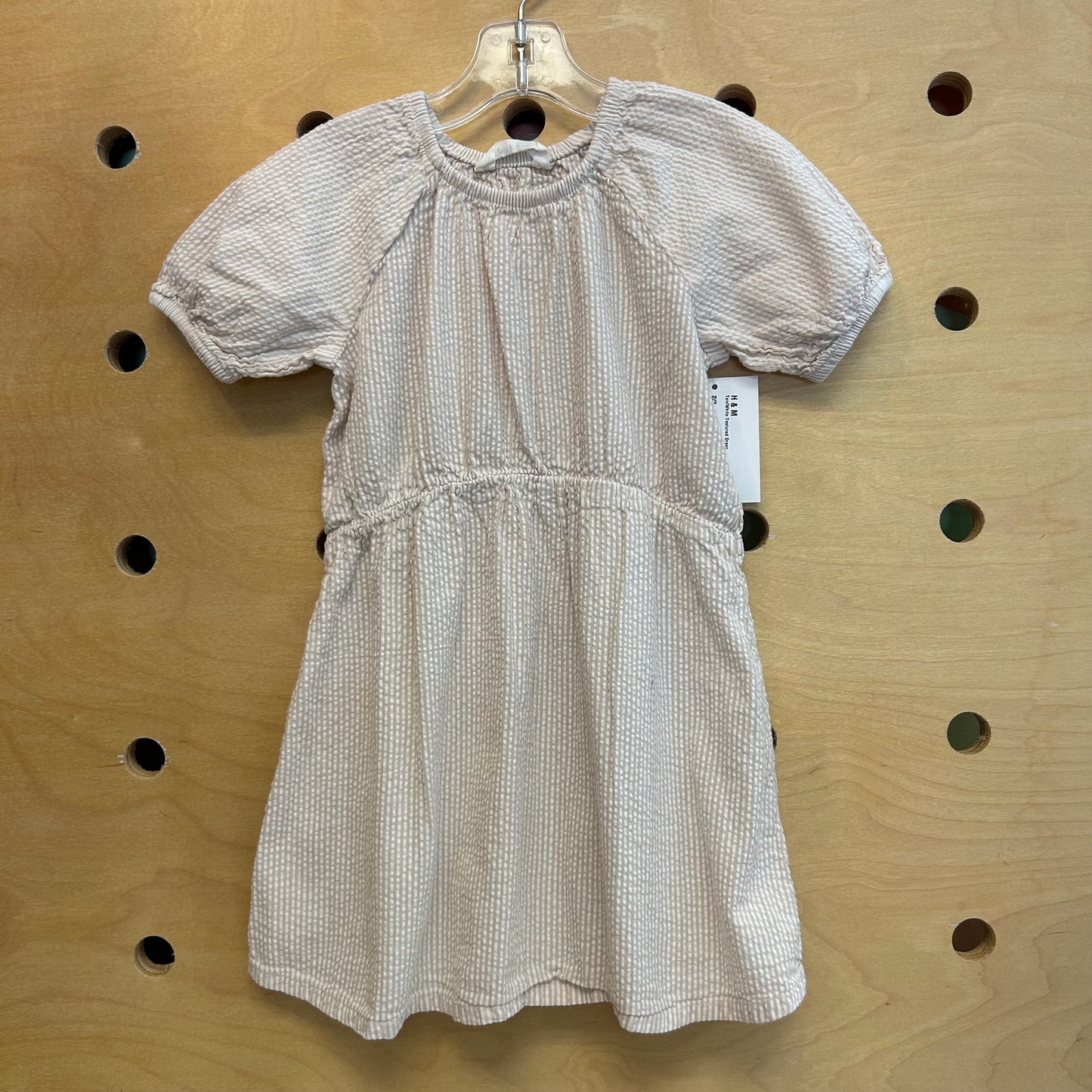 Tan/White Textured Dress
