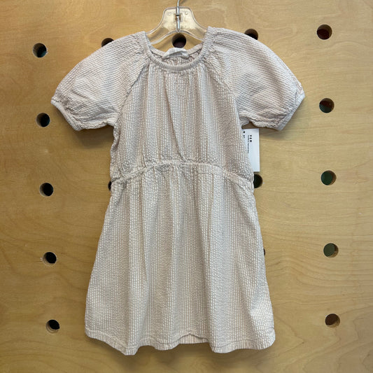 Tan/White Textured Dress
