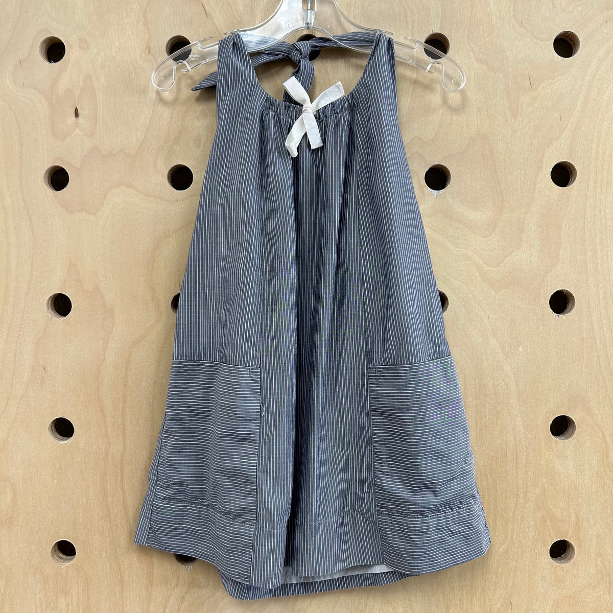 Grey Striped Halter Dress