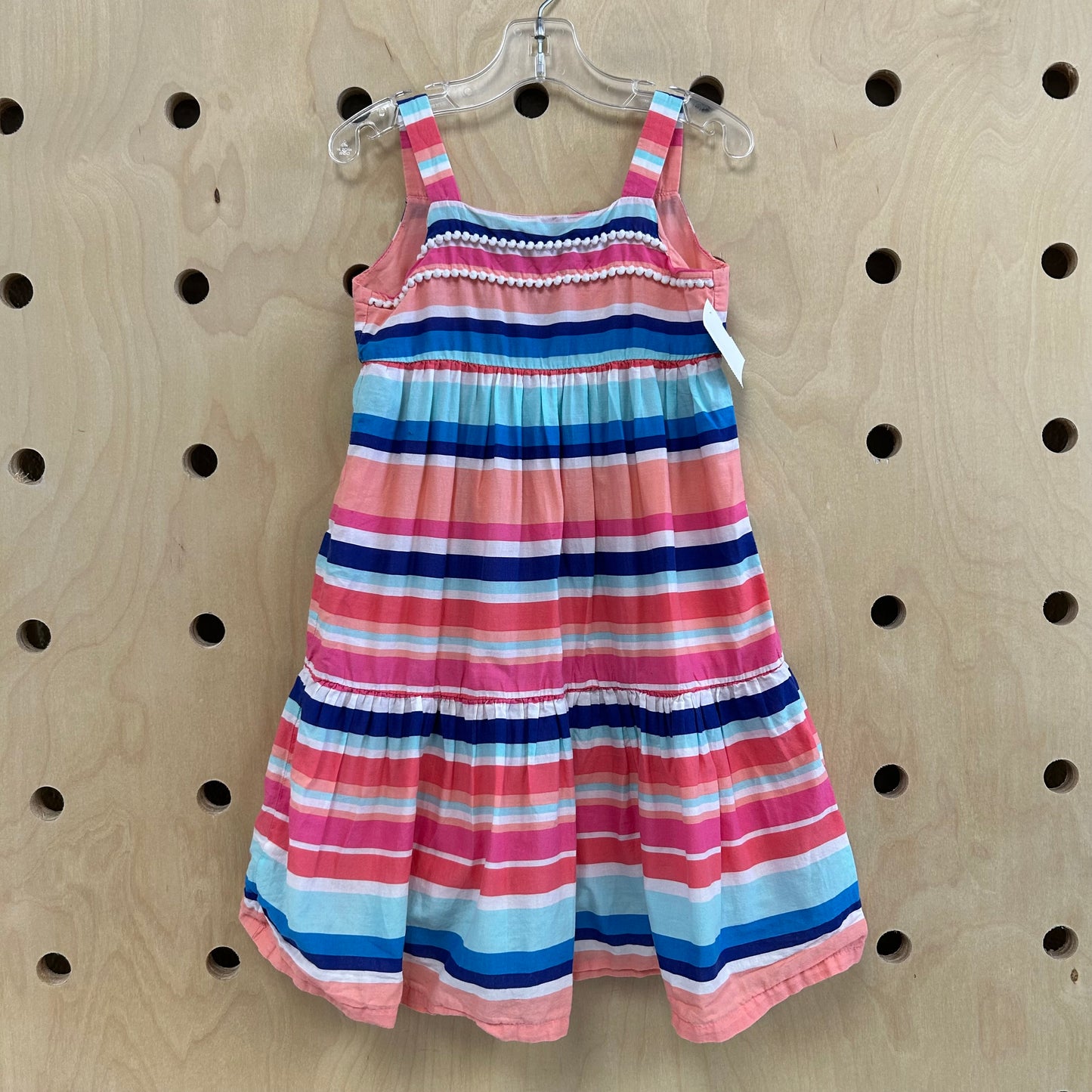 Pink & Blue Striped Dress