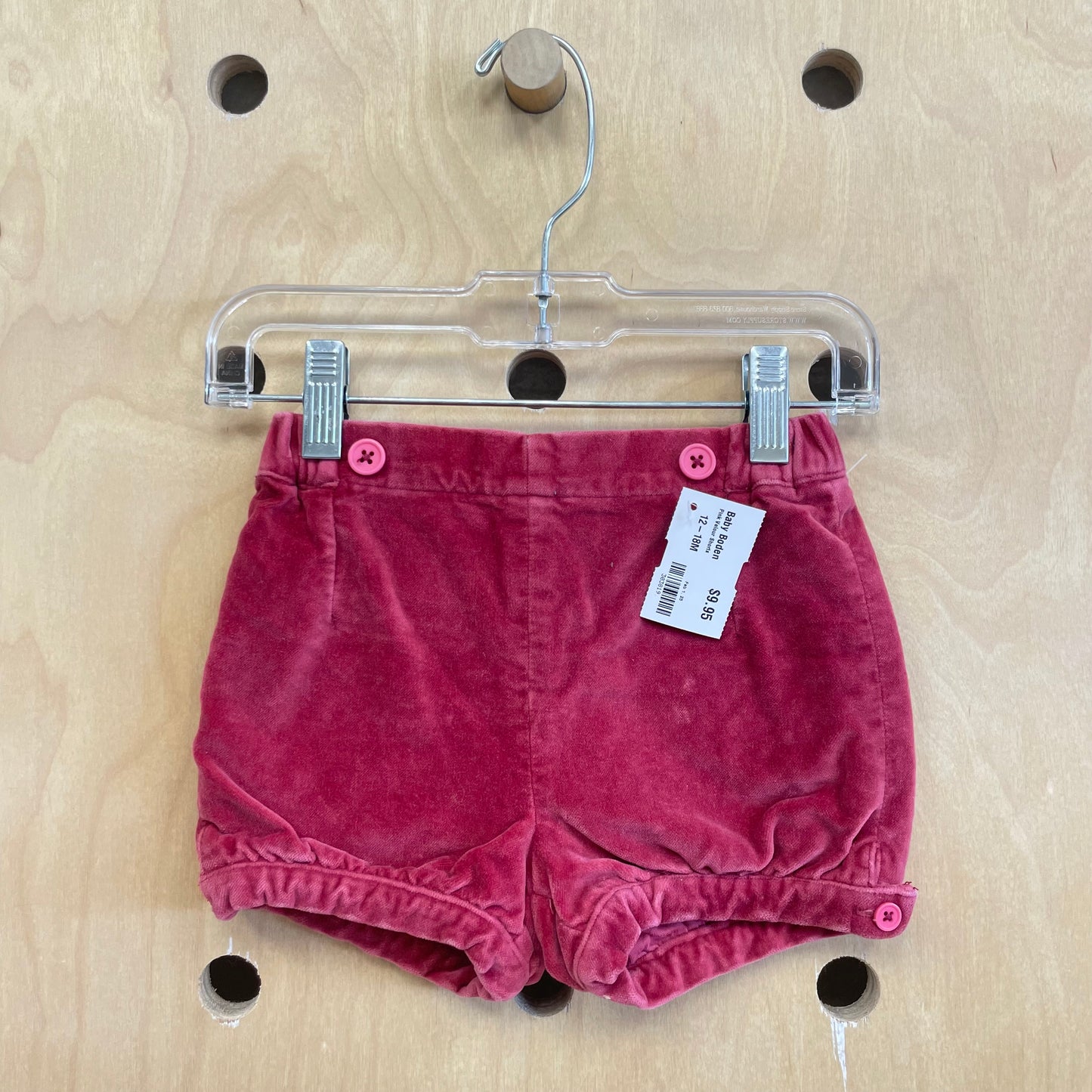 Pink Velour Shorts