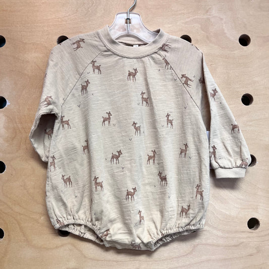 Beige Fawn Bubble Romper
