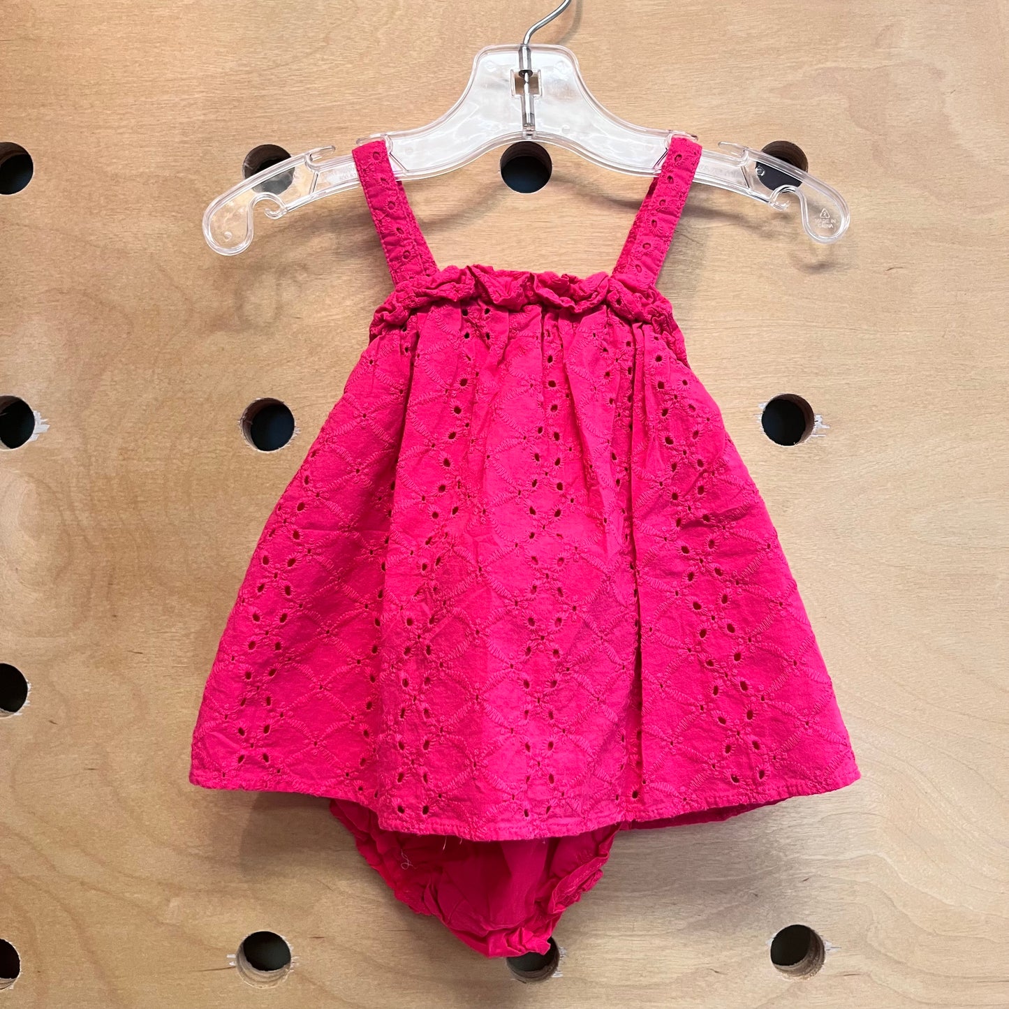 Hot Pink Eyelet Tank+Bloomers