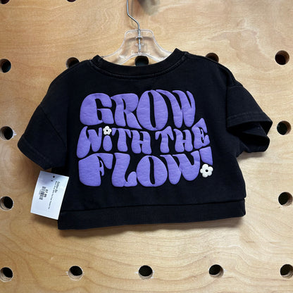 Black 'Grow With The Flow' Pocket Tee