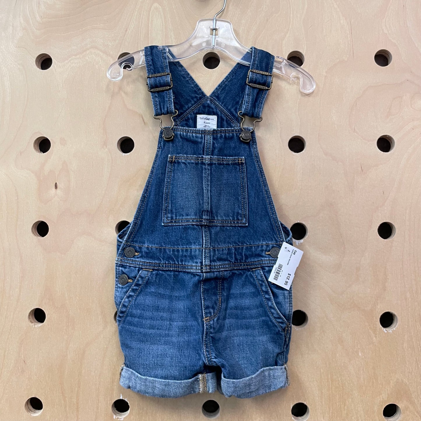 Cuffed Denim Shortalls