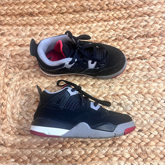 Black Jordan 4s Retro Bred Sneakers