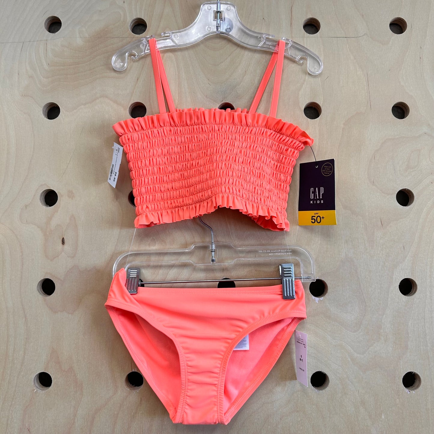 Bright Coral Smocked Swimsuit NEW!
