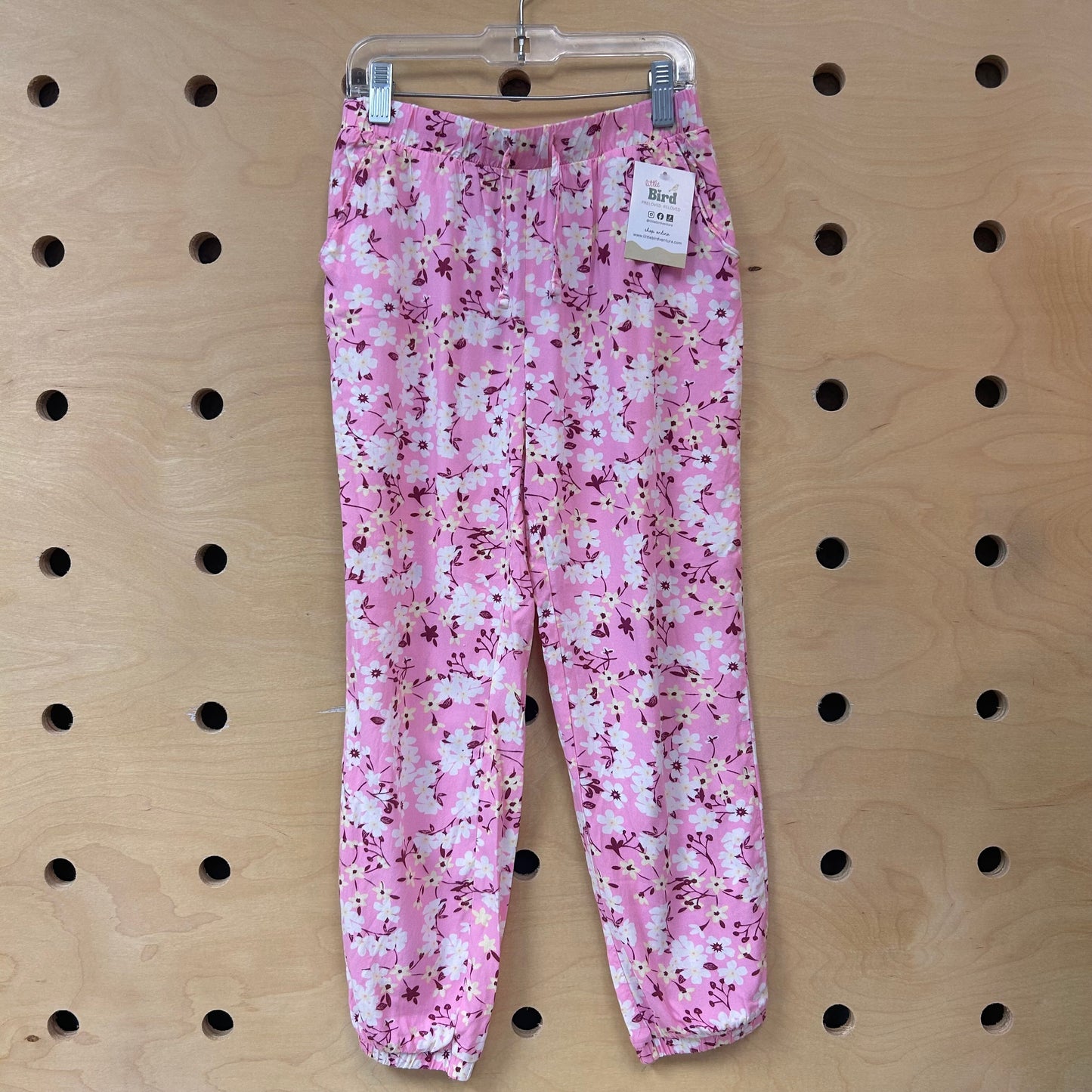 Pink/White Floral Joggers