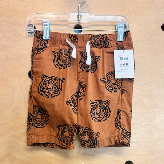Brown/Black Tiger Drawstring Shorts
