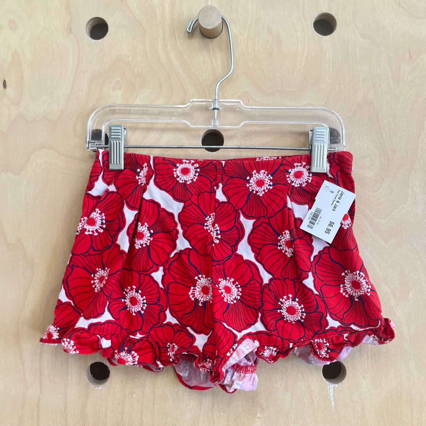 Red Floral Shorts