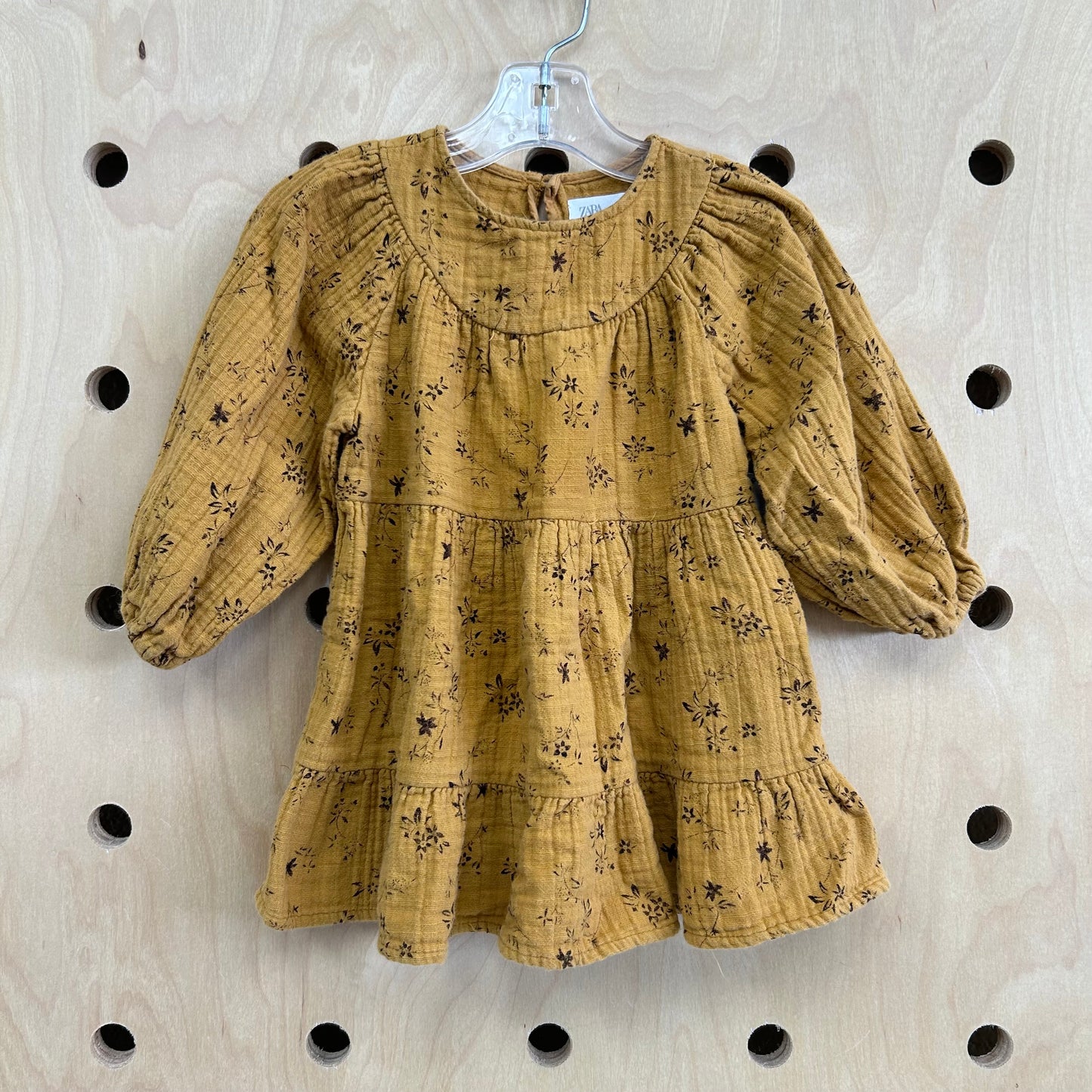 Mustard Floral Dress