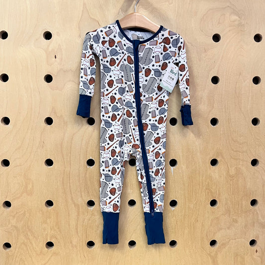 Baseball Bamboo Zippy Pajamas