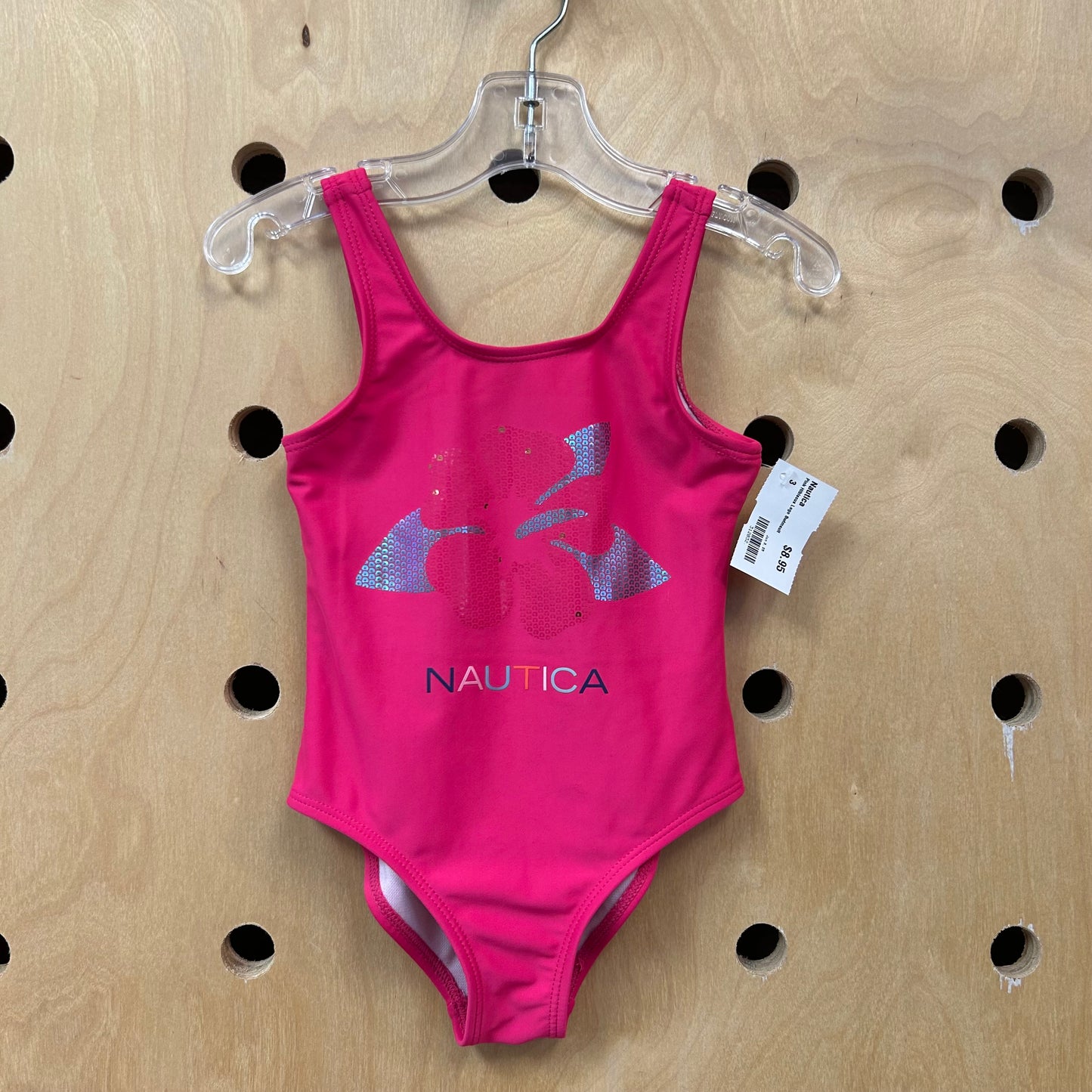 Pink Hibiscus Logo Swimsuit