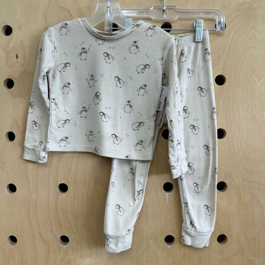 Cream Penguin Pajamas