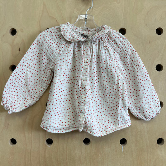 Cream Muslin Hearts Top