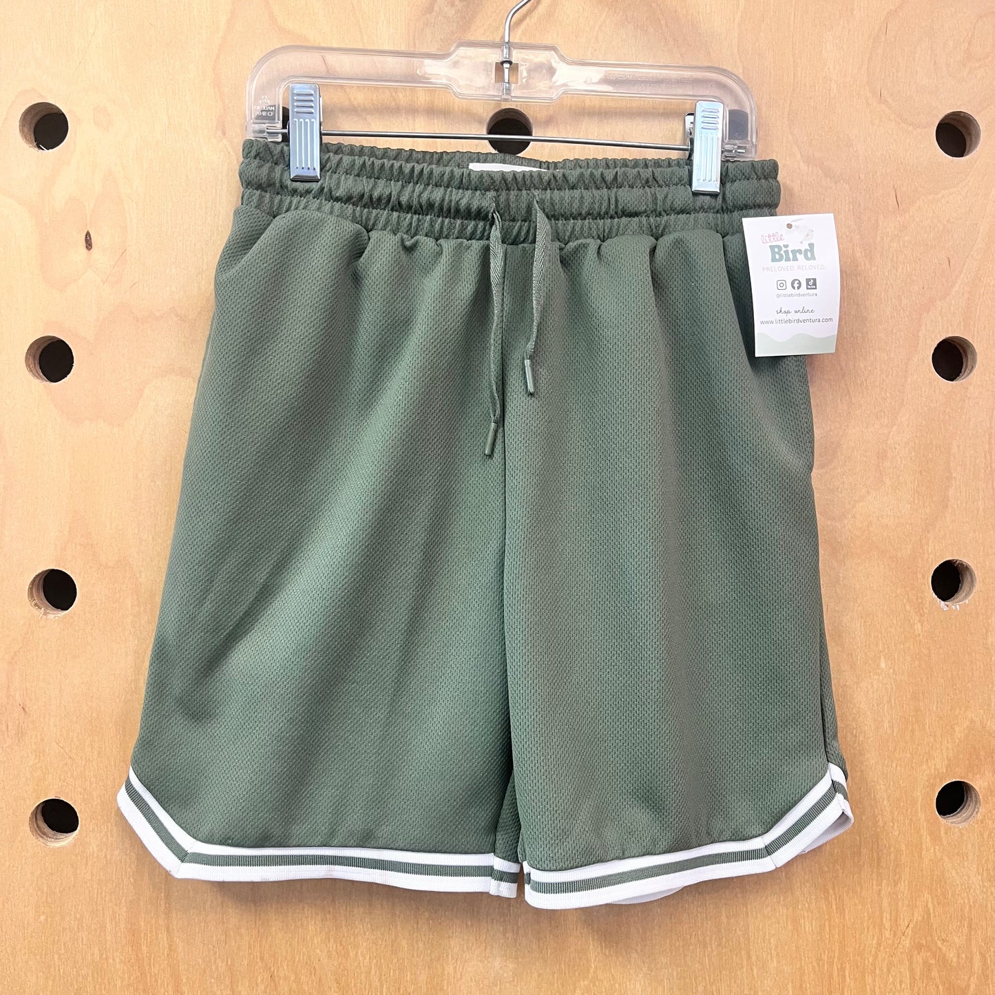 Green Breathable Drawstring Shorts
