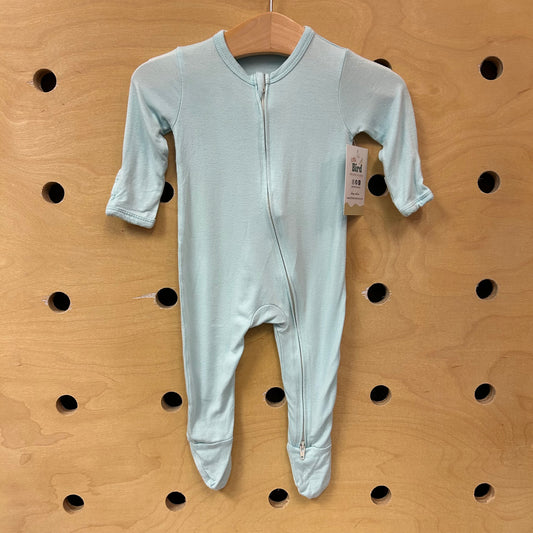 Pastel Blue Bamboo Footies