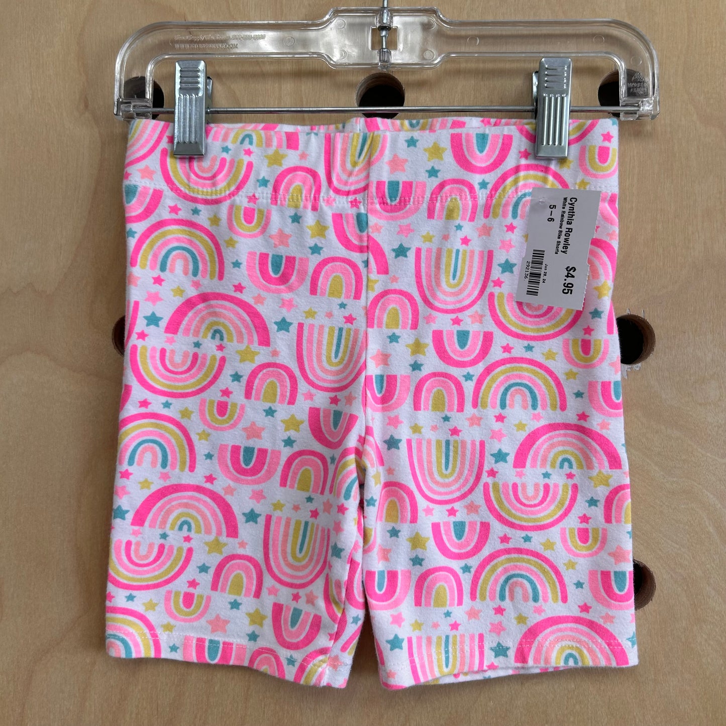 White Rainbow Bike Shorts