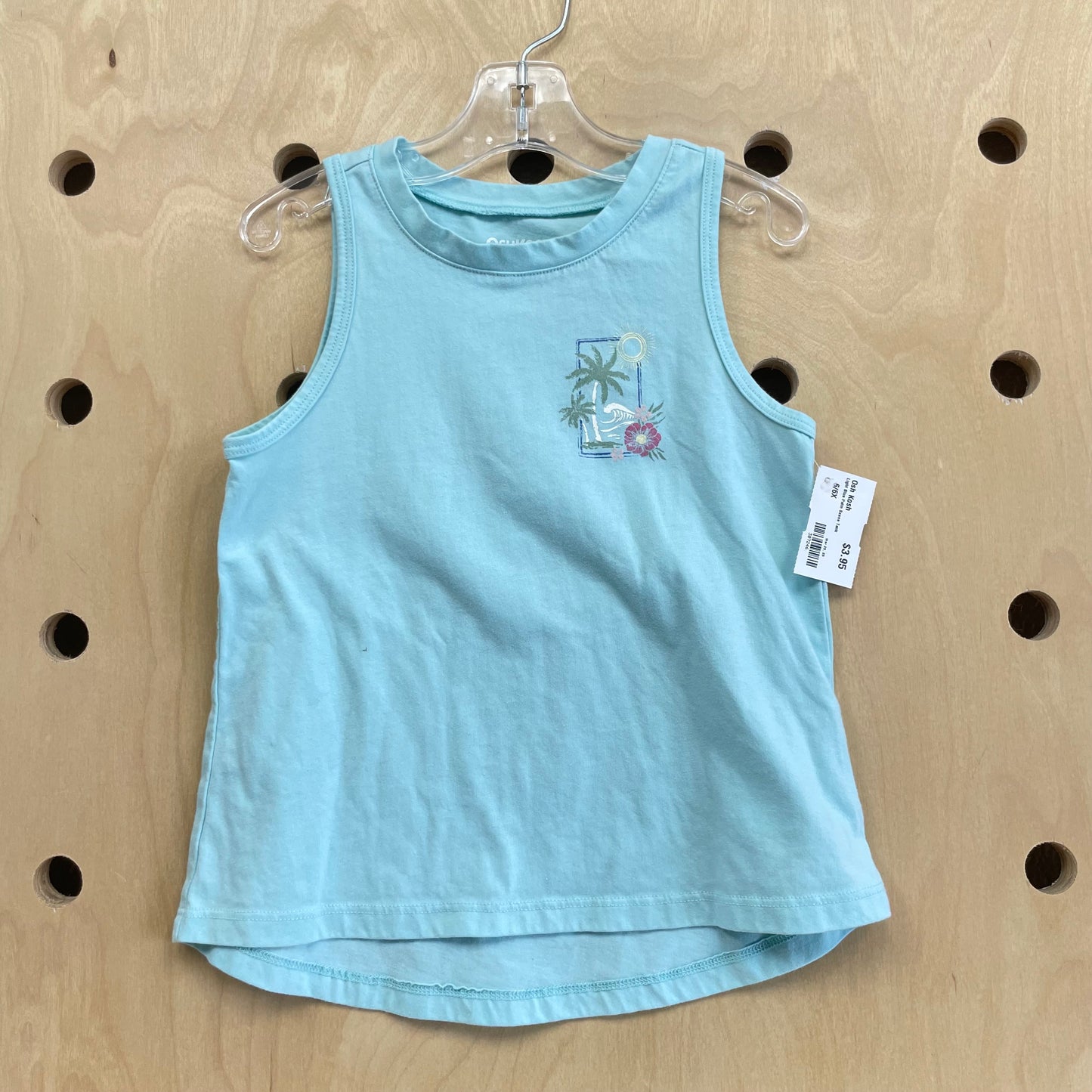Light Blue Palm Scene Tank