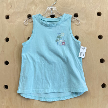 Light Blue Palm Scene Tank