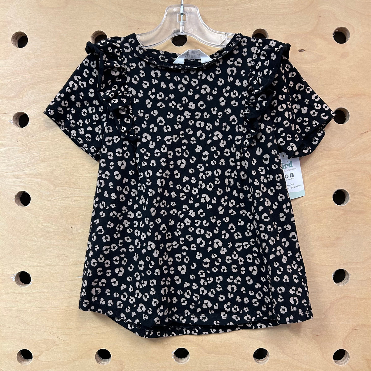 Black/Tan Animal Print Tee
