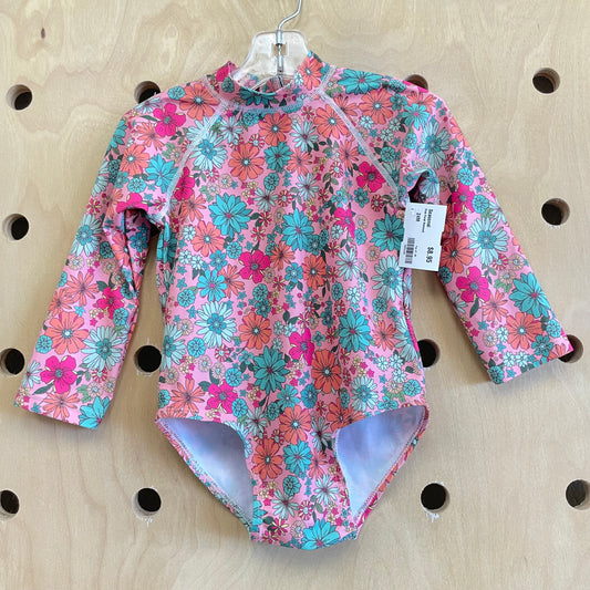 Pink Floral Swimsuit