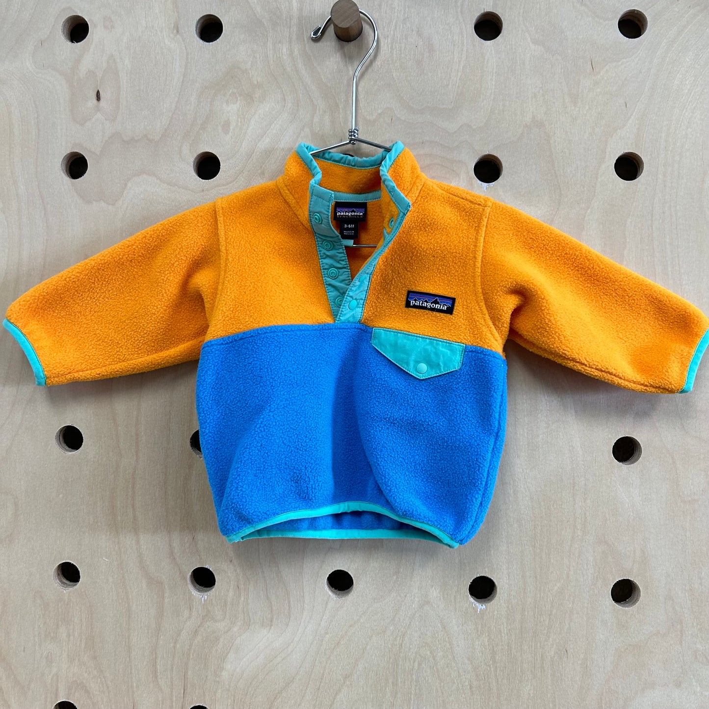 Orange & Blue Synchilla Snap T Pullover