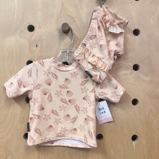 Peach Seashells Swimsuit