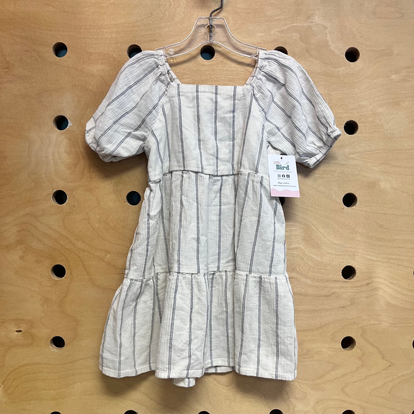Navy/White Striped Dress