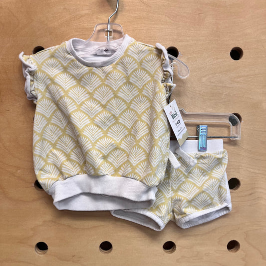White/Yellow Cotton Outfit