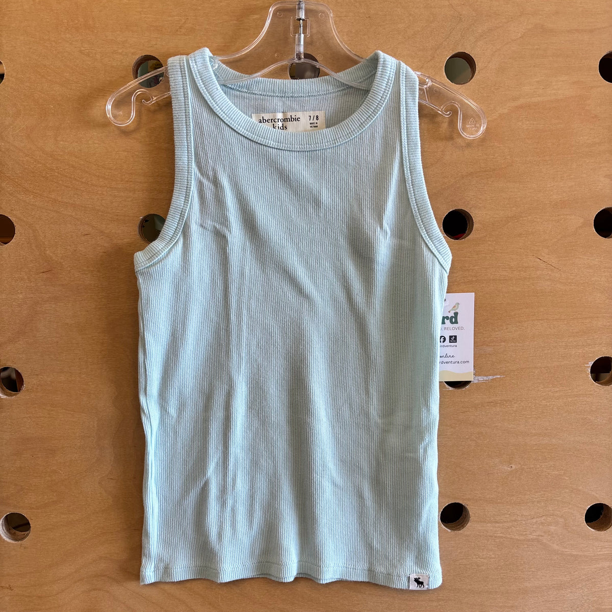 Aqua Ribbed Tank
