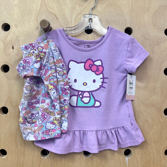 Lavender Hello Kitty Top & Shorts