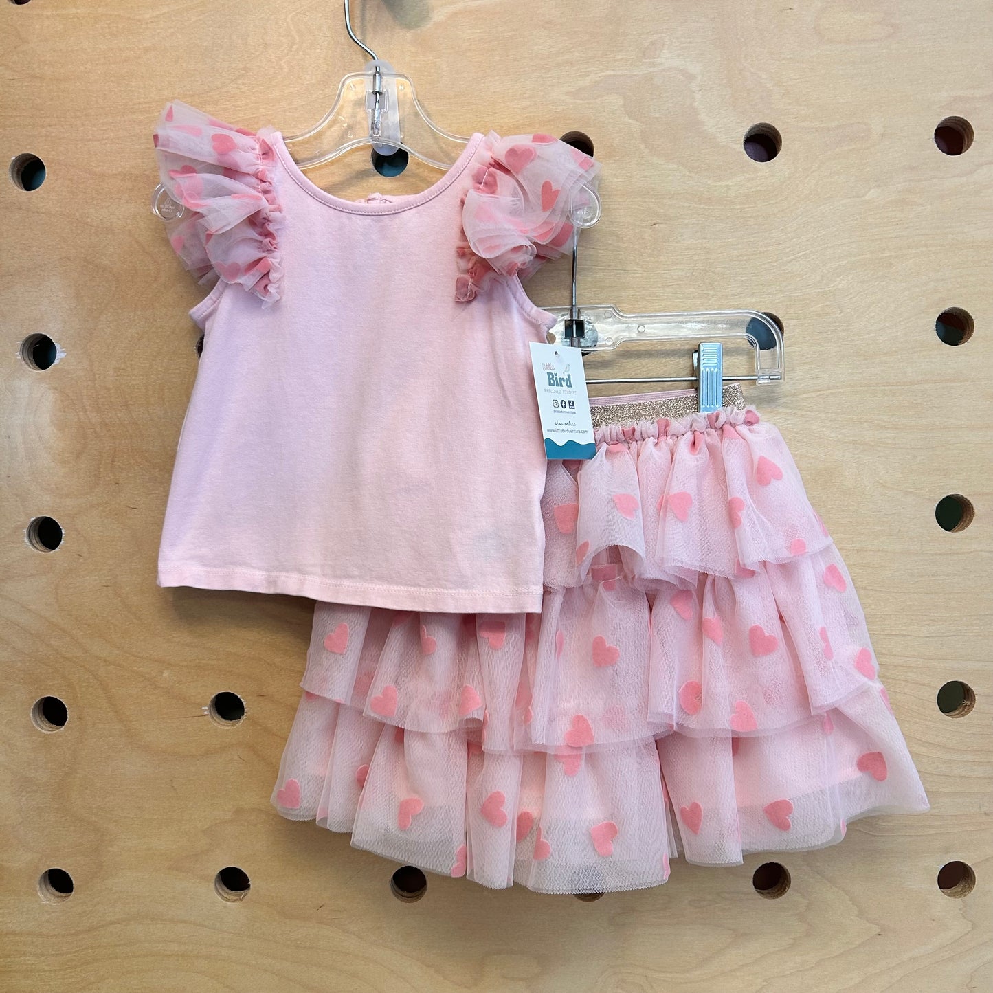 Pink Tulle Hearts Outfit