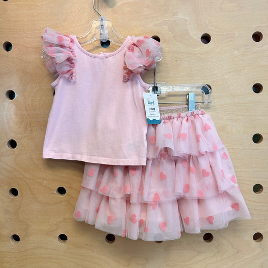 Pink Tulle Hearts Outfit