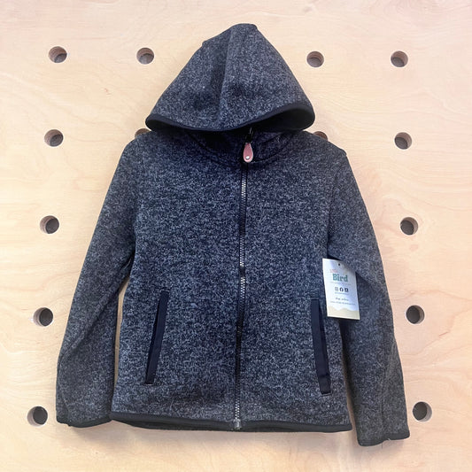 Black Knit Zip Hoodie