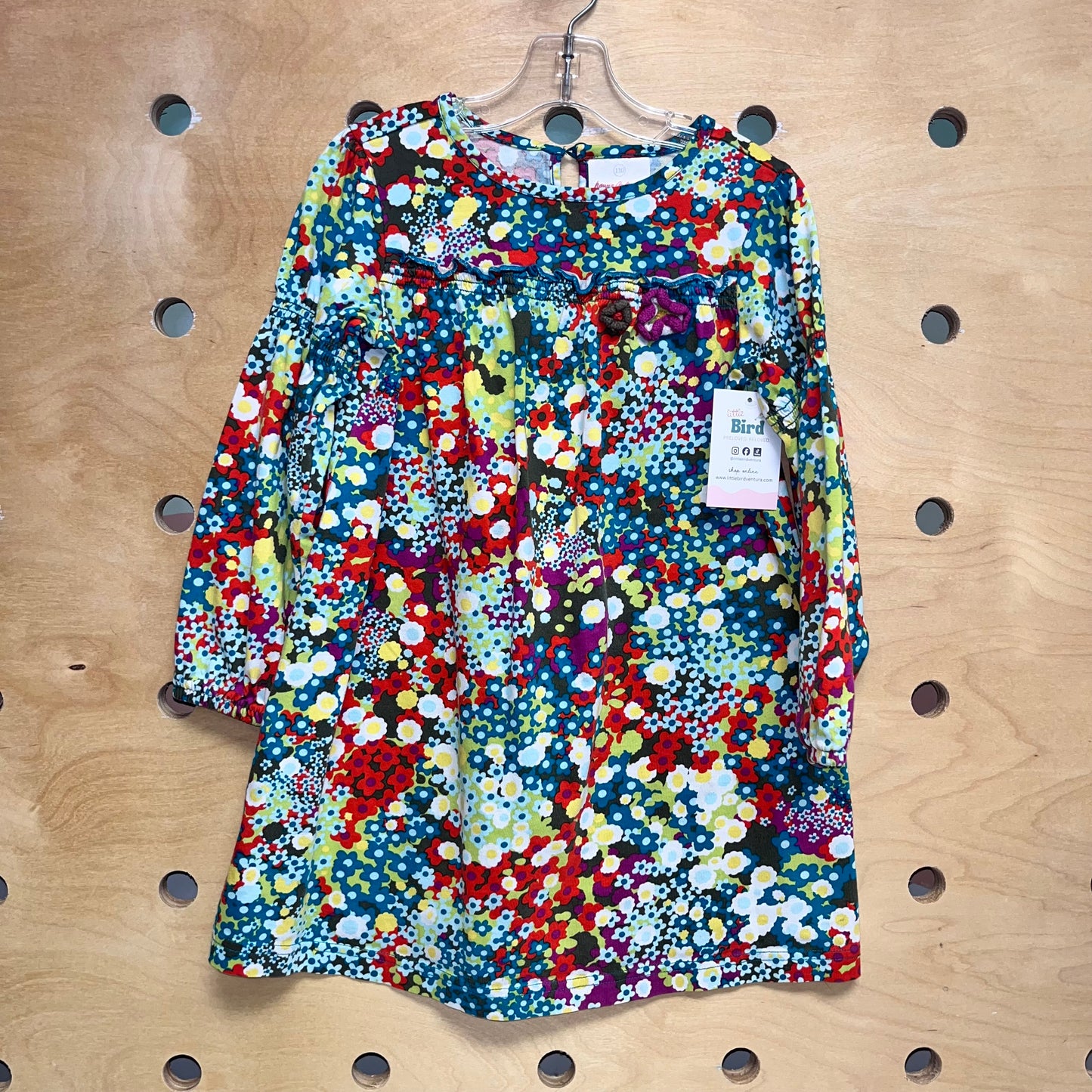 Green & Orange Floral Dress