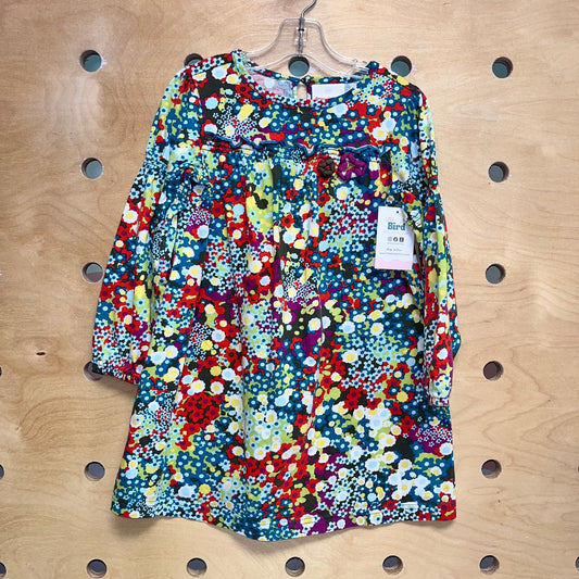 Green & Orange Floral Dress