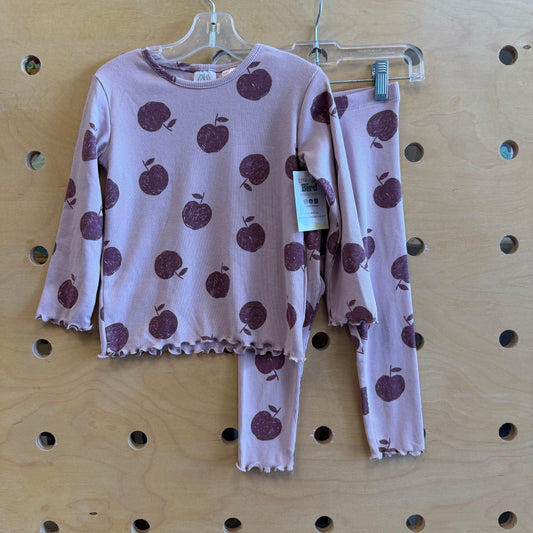 Lavender Apples Ribbed Outfit